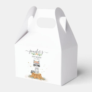 Zarte Wasserfarben-Waschbär-Baby-Feier Geschenkschachtel