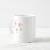 Zarte Wasserfarben-Wildblumen Kaffeetasse (Vorderseite Links)