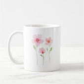 Zarte Wasserfarben-Wildblumen Kaffeetasse (Links)