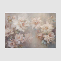 Zarte, weiche, schöne, elegante Blumen-Dekoupage