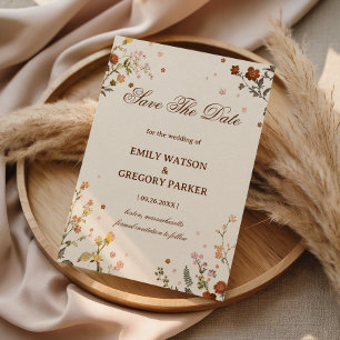 Zarte Wildblumen-Eleganz Save The Date