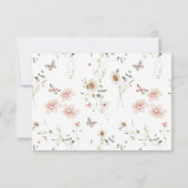 Zarte Wildblumen-Hochzeits-QR-Code RSVP Karte (Rückseite)