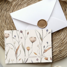 Zarte Wildblumen Karte mit individuellem Namen ode