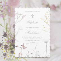 zarte Wildblumen Taufe