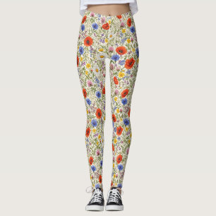 Zarte Wildblumenwiesenblüten Leggings