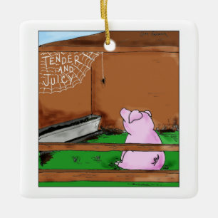 Zarten und saftigen Charlottes Netz-Cartoon Keramikornament