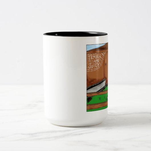 Zarten und saftigen Charlottes Netz-Cartoon Zweifarbige Tasse (Mittel)