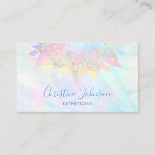 zarter, blasser Lotus Blume Schönheitssalon Visitenkarte