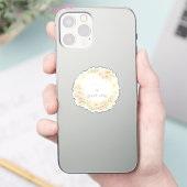Zarter Blumenkranz Aufkleber (Telefon)