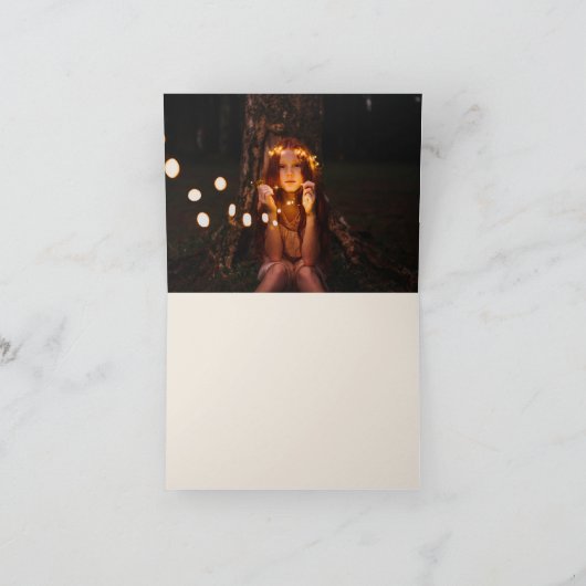 Zarter Blumenrahmen Dankeskarte (Innenseite)