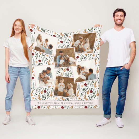 Zarter Blumenstrauß Muttertag Fleecedecke (Beispiel)