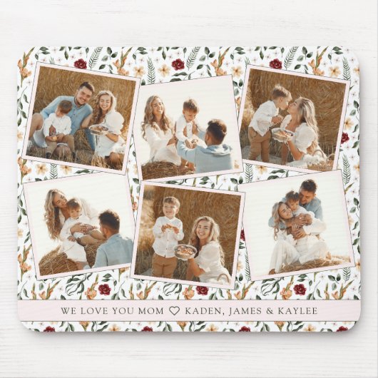 Zarter Blumenstrauß Muttertag Mousepad (Vorne)