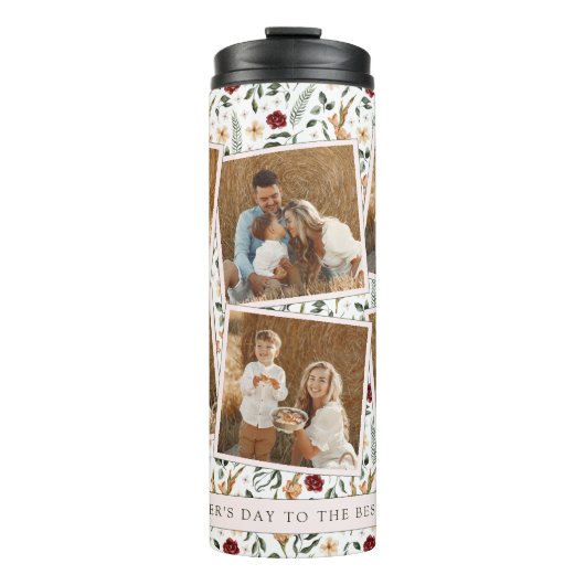 Zarter Blumenstrauß Muttertag Thermosbecher (Vorderseite)