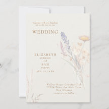 Zarter Botanischer Blumencreme-Hochzeit