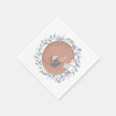 Zarter Botanischer Fuchs Serviette (Ecke)