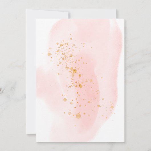 zarter Garten Blumen Elegante Hochzeitseinladung Einladung (Rückseite)