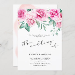 zarter Garten florale elegante Hochzeitsfeier Einl Einladung