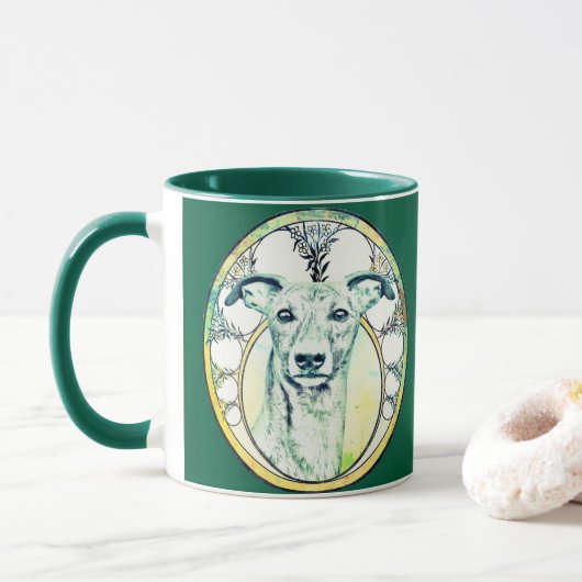 Zarter Greyhound Tasse (Mit Donut)