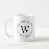 Zarter Kranz aus Reben mit Monogramm Kaffeetasse (Links)