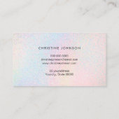 zarter pastellfarbener IMITAT irisierender Effekt Visitenkarte (Rückseite)