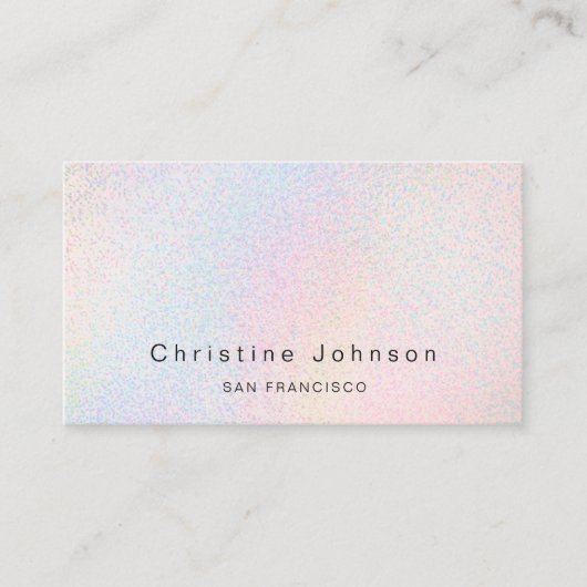 zarter pastellfarbener IMITAT irisierender Effekt Visitenkarte (Vorderseite)