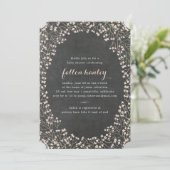 Zarter Rahmen | Einladung der Babydusche (Stehend Vorderseite)