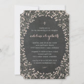 Zarter Rahmen | Feiern oder Taufen Einladung (Vorderseite)