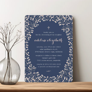 Zarter Rahmen Feiern oder Taufen Einladung