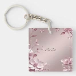 Zarter rosa Blumenanhänger Schlüsselanhänger