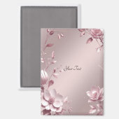 Zarter rosa Blumenmagnet Magnet (Vorderseite/Rückseite)