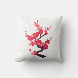Zarter rosa japanischer Kirschbaumzweig Kissen