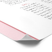 Zarter, rosa Pampas-Boho-Bogen Poster (Ecke)