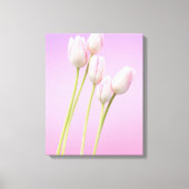 Zarter rosa Tulips gesteppte Leinwand Print (Vorderseite)