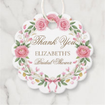 Zarter Rosé-Blumenkranz-Skript Danke