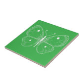 Zarter Schmetterlingsskizze Fliese (Seite)