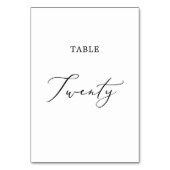 Zarter schwarzer Kalligraphietisch zwanzig Tischnummer (Rückseite)