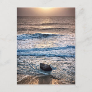 Zarter Strandsonnenuntergang Postkarte