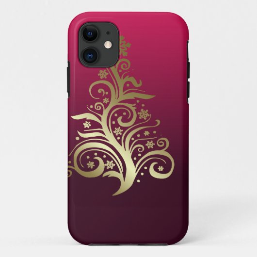 Zarter Weihnachtsbaum Case-Mate iPhone Hülle (Rückseite)