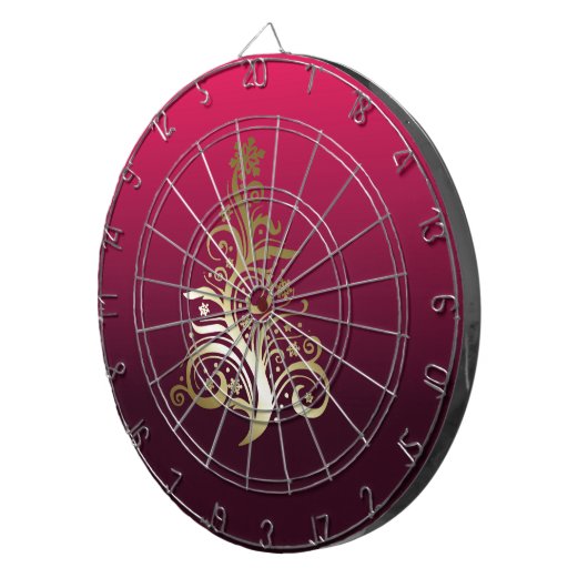 Zarter Weihnachtsbaum Dartscheibe (Vorderseite rechts)