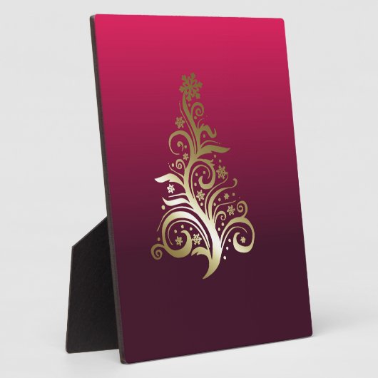 Zarter Weihnachtsbaum Fotoplatte (Seite)