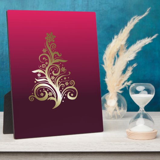 Zarter Weihnachtsbaum Fotoplatte (Seite)