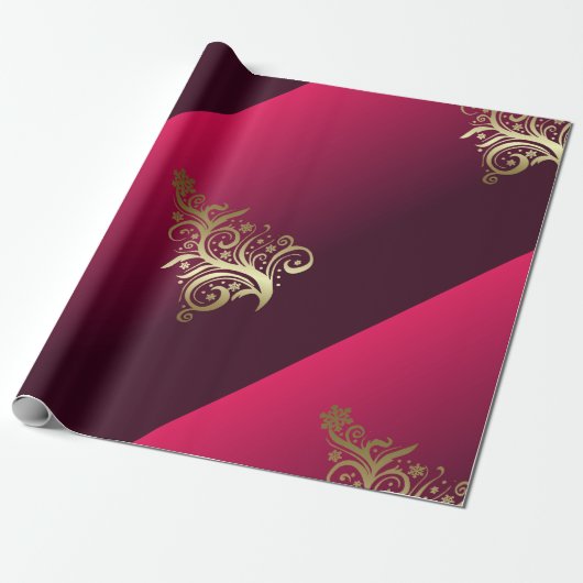 Zarter Weihnachtsbaum Geschenkpapier (Ungerollt)