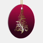 Zarter Weihnachtsbaum Keramikornament (Rechts)