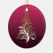 Zarter Weihnachtsbaum Keramikornament (Links)
