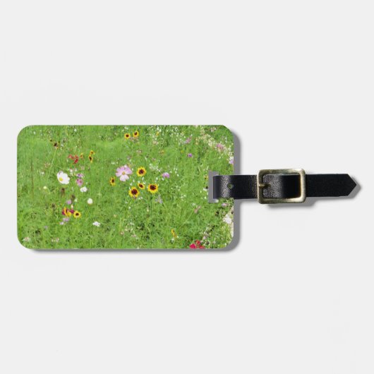 zarter Wildblume Gepäckanhänger (Vorderseite horizontal)