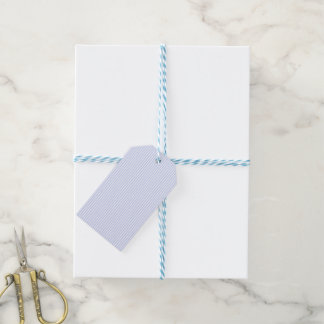 Zartes Babyblau Helles Himmelblau und Weiß gestrei Geschenkanhänger