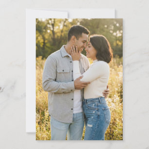 Zartes Beige Casual Foto Einladung