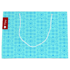 Zartes Blau auf Türkis Große Geschenktüte