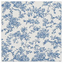 Zartes blaues Blumen-Toile-Muster