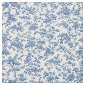 Zartes blaues Blumen-Toile-Muster Stoff (Muster)